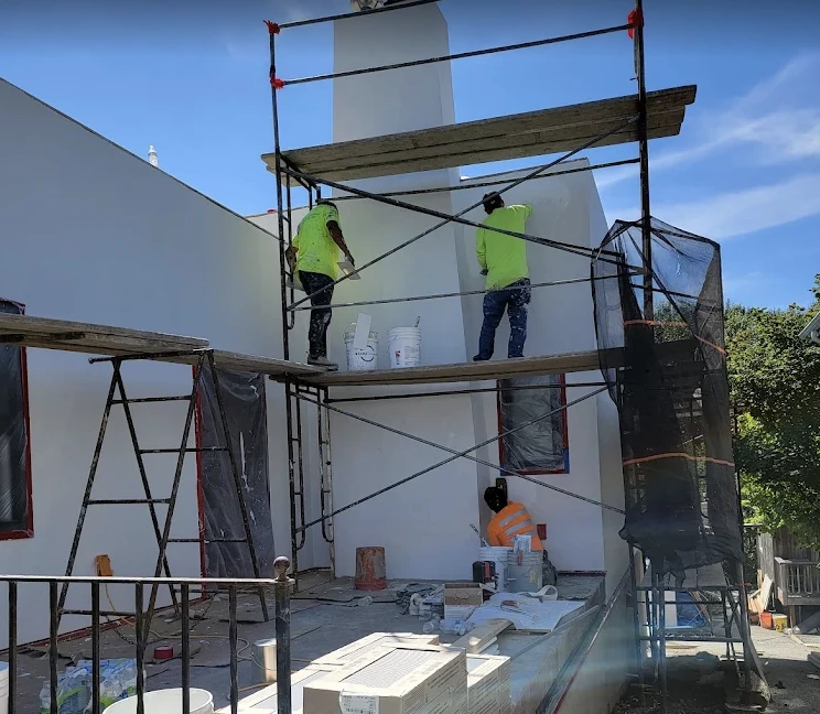 Star Stucco of Austin team members on a job site