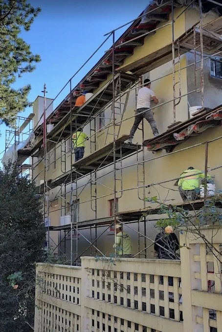 Star Stucco of Austin team working on a residential project
